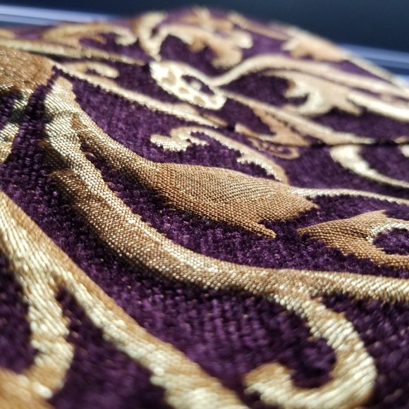 Women’s Burgundy & Gold Jacket Blazer Erin LondonJacquard Fabric Lined  Size 8 - Picture 6 of 9